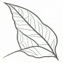 leaf plain tattoo design idea