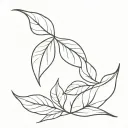leaf plain tattoo design idea