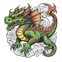 earth dragon tattoo design idea