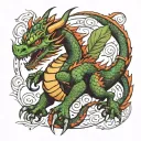 earth dragon tattoo design idea