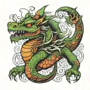 earth dragon tattoo design idea