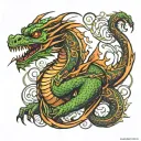 earth dragon tattoo design idea