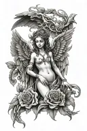 in utero angel nirvana tattoo design idea