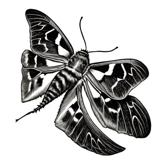 moth emerging tattoo design idea