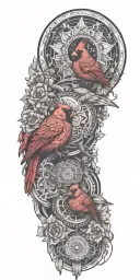 stoic cardinal virtues using mandala design incorporating elements tattoo design idea