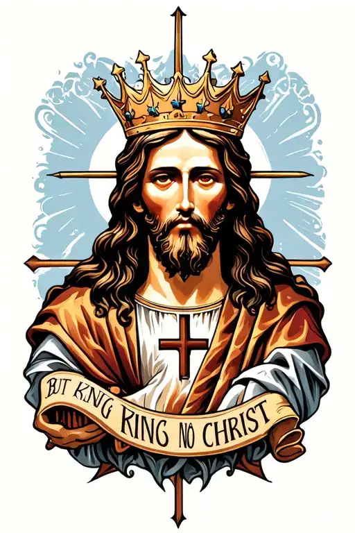 no king but Christ no roots but church tattoo design idea