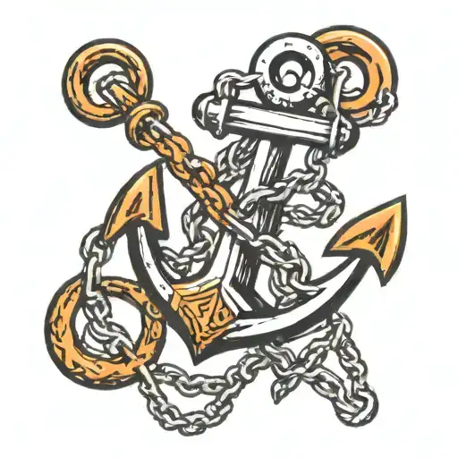 Anchor & chain tattoo design idea