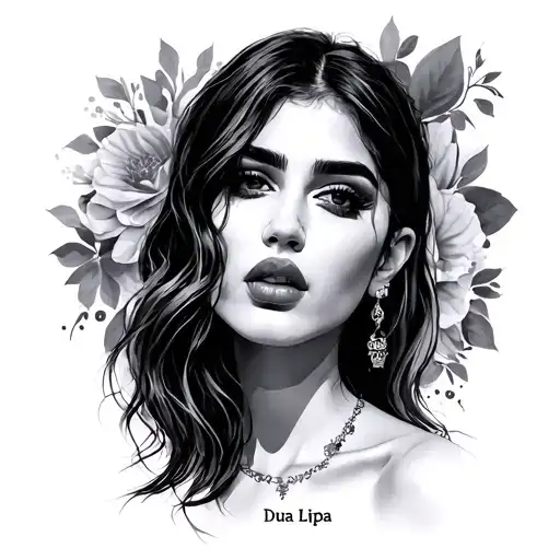 Dua Lipa tattoo design idea