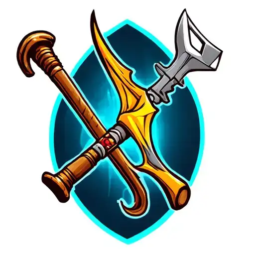 i want a tattoo that incorporates the cane from sly cooper, the wrench from ratchet and clank, the keyblade from kingdom tattoo design idea