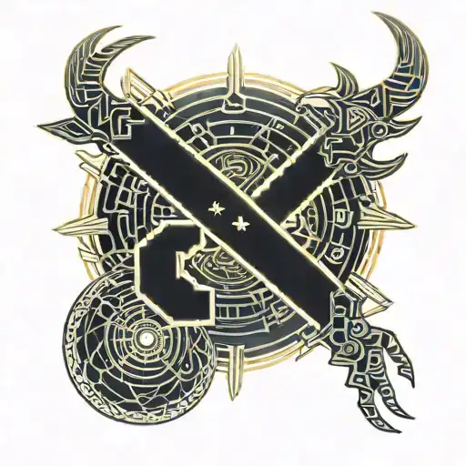 Capricorn zodiac sign tattoo design idea