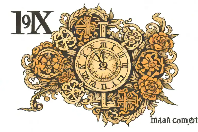 1971 Roman Numerals tattoo design idea