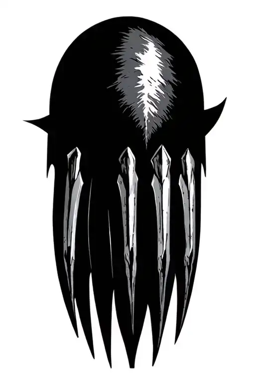 wolverine claws extended tattoo design idea