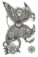 90s alt rock music tattoo design idea