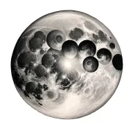 moon cycle tattoo design idea