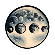 moon cycle tattoo design idea