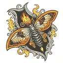 a moth to a flame tattoo design idea