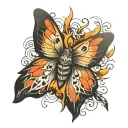 a moth to a flame tattoo design idea