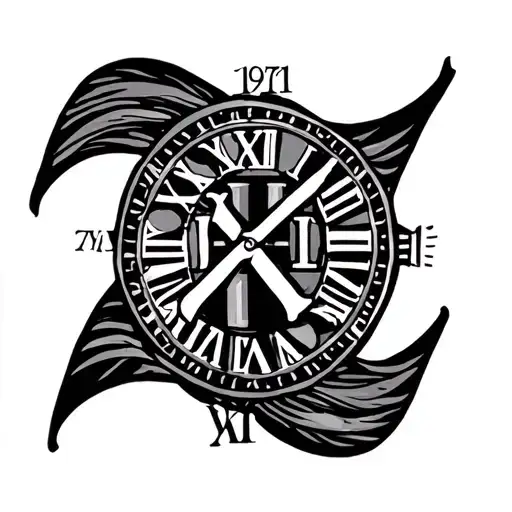 1971 Roman Numerals tattoo design idea