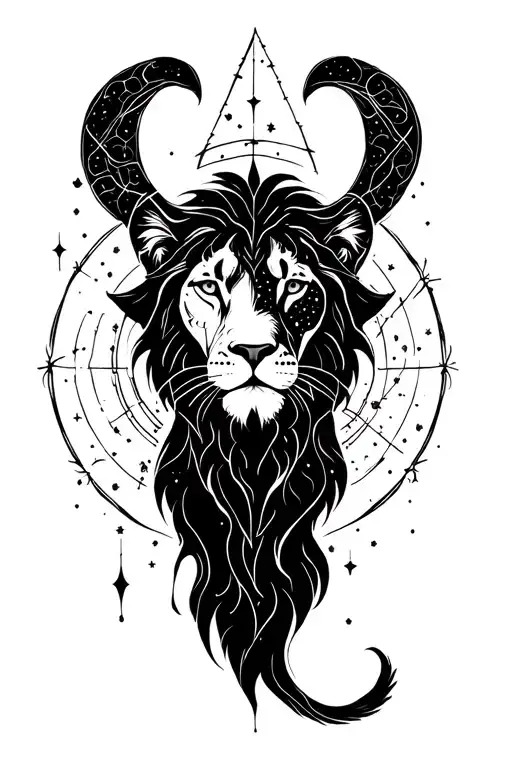 Leo Star Constellation tattoo design idea