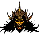 golden Thai warrior tattoo design idea