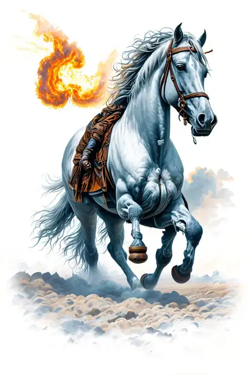 horsemen of the apocalypse famine tattoo design idea