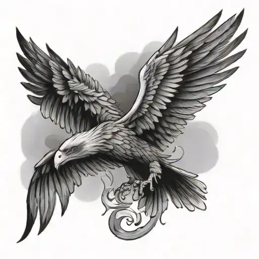ave fenix flying tattoo design idea