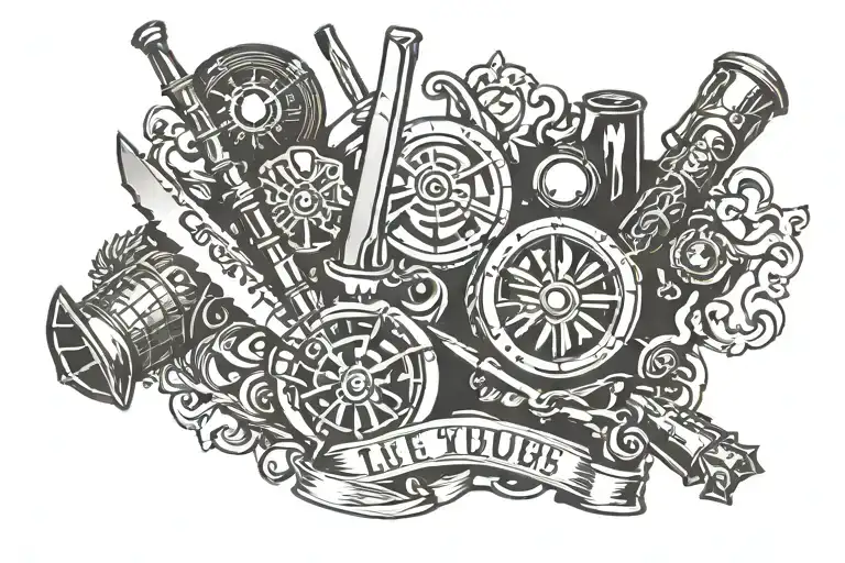 clue the movie weapons tattoo design idea
