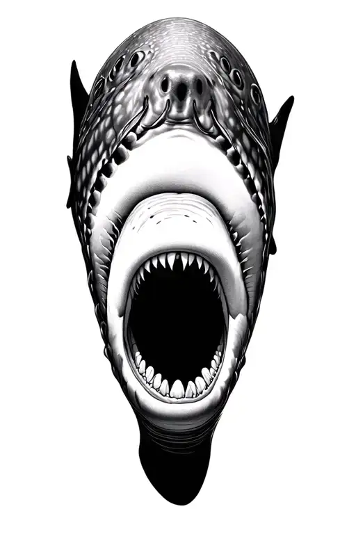 whale shark swimming tattoo design idea