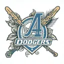 dodgers logo with a palm tattoo design idea