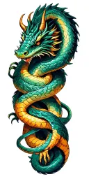 dragon wrapping itself around arm sleeve snake wrapping the orger way tattoo design idea