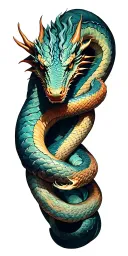 dragon wrapping itself around arm sleeve snake wrapping the orger way tattoo design idea