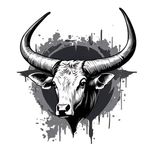 Houston Texas long horn tattoo design idea