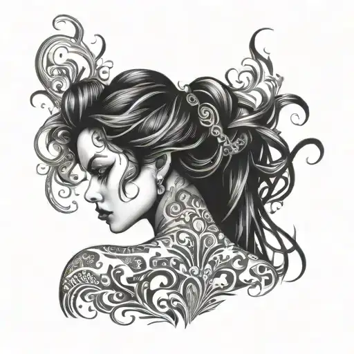 nu metal music, nostalgy, sexy woman body tattoo design idea