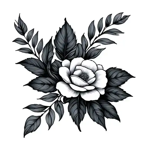 two Sampaguita in fine line tattoo design idea