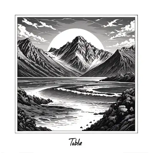 Table Mountain tattoo design idea