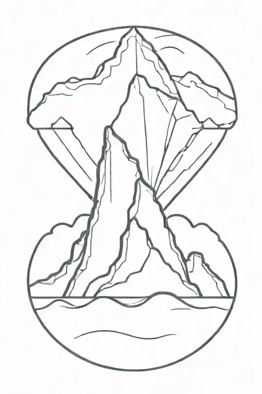 iceberg line tattoo tattoo design idea