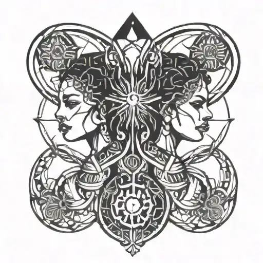 black women good and bad bohemian gemini tattoo tattoo design idea