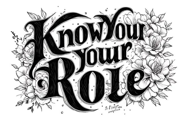 Know Your Role lettering tattoo tattoo design idea