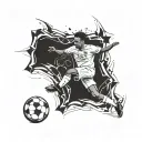 Combine elements of UK Drill music and soccer to create a dynamic and edgy tattoo design tattoo design idea