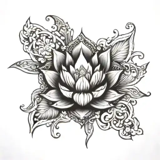 Place "शर्मा" as the centerpiece in flowing calligraphy.Add Vishnu’s symbols (lotus, shankha, and chakra) a tattoo design idea