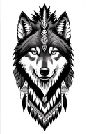 choctaw indian tribe wolf tattoo design idea