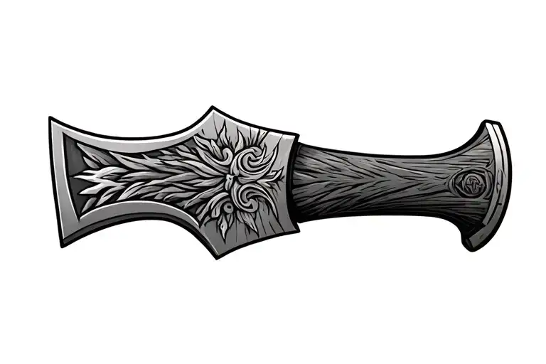 Tomahawk axe tattoo design idea