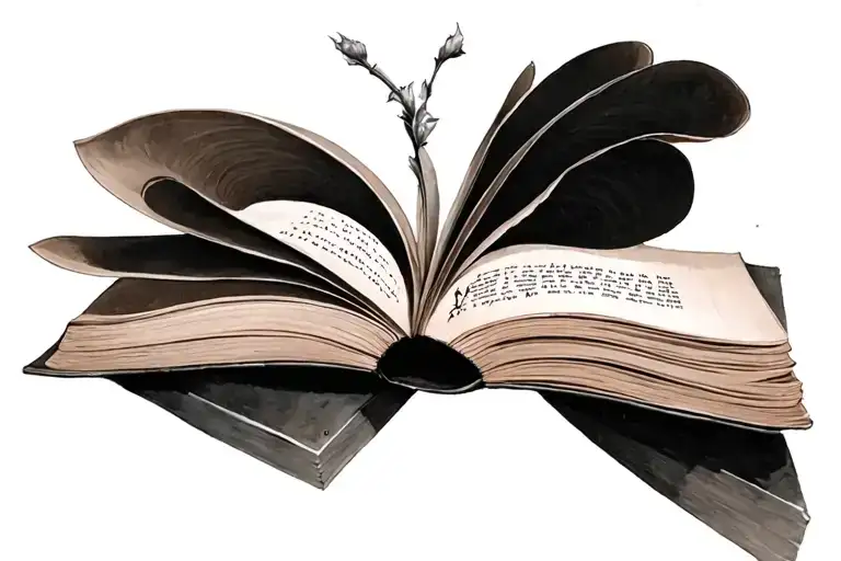 book pages tattoo design idea