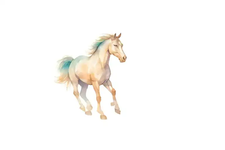 dog and horse tattoo design idea