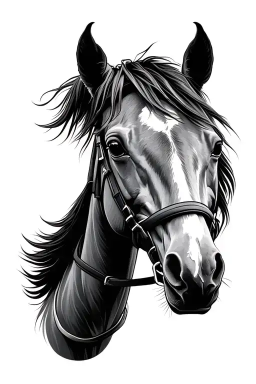 Thoroughbred racehorse’s upper lip tatoo typically consisting of a letter followed by four or five numbers tattoo design idea