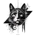 Dark Side style, only 3 words illusion, devotion and disappointment. tattoo design idea