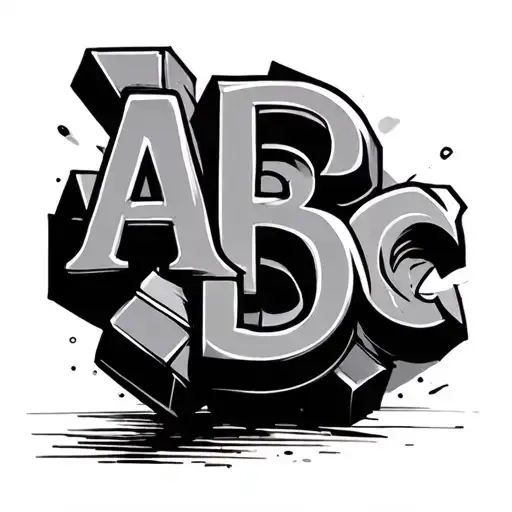 Abc Blocks tattoo design idea