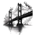 Burning Bridge tattoo design idea