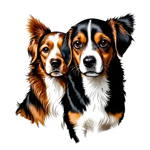 I have two pet dogs golden retriever ( Name : Magnum) and beagle ( Name : Takaya) please sugest tattoo ideas small tattoo design idea