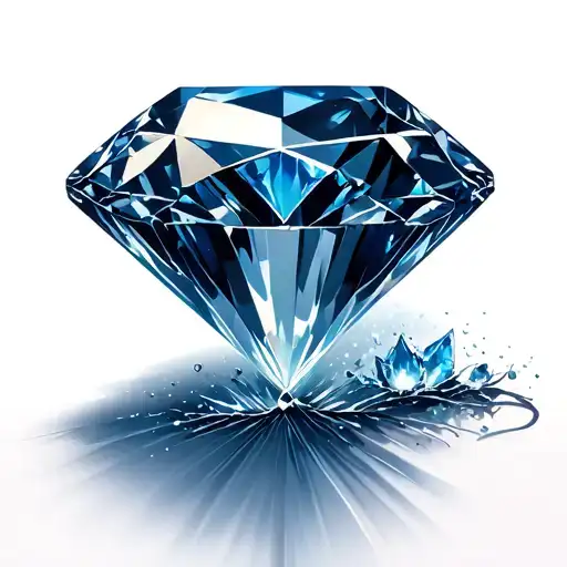 A Diamond brilliant cut in midnight. tattoo design idea